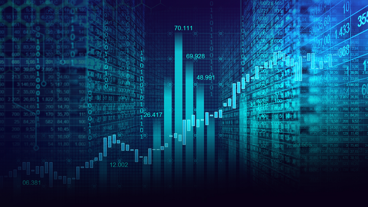 Digital binary code matrix background in graphic concept